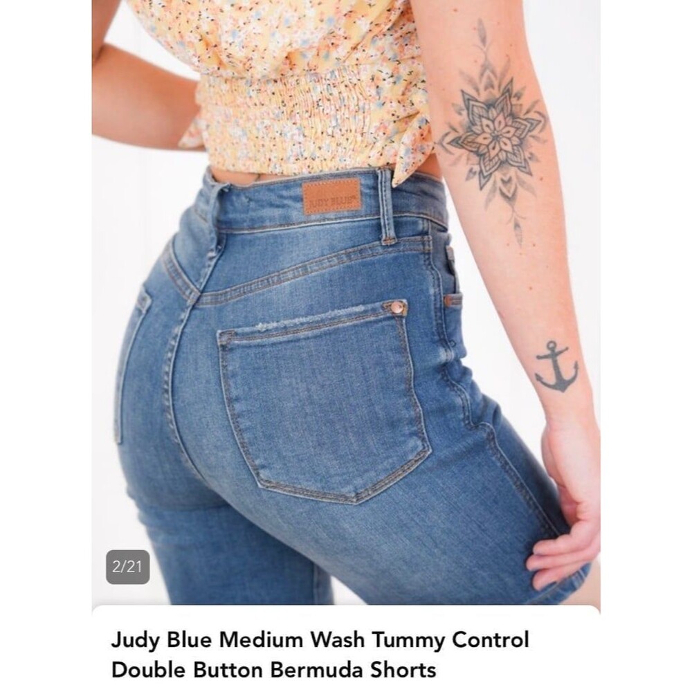 judy blue tummy control shorts JUDY BLUE SHORTS judy blue jeans size small NWT - Picture 4 of 10
